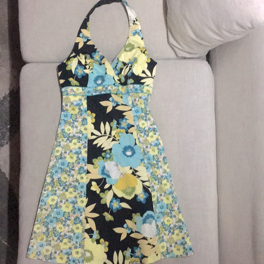 Floral Halter Neck Dress